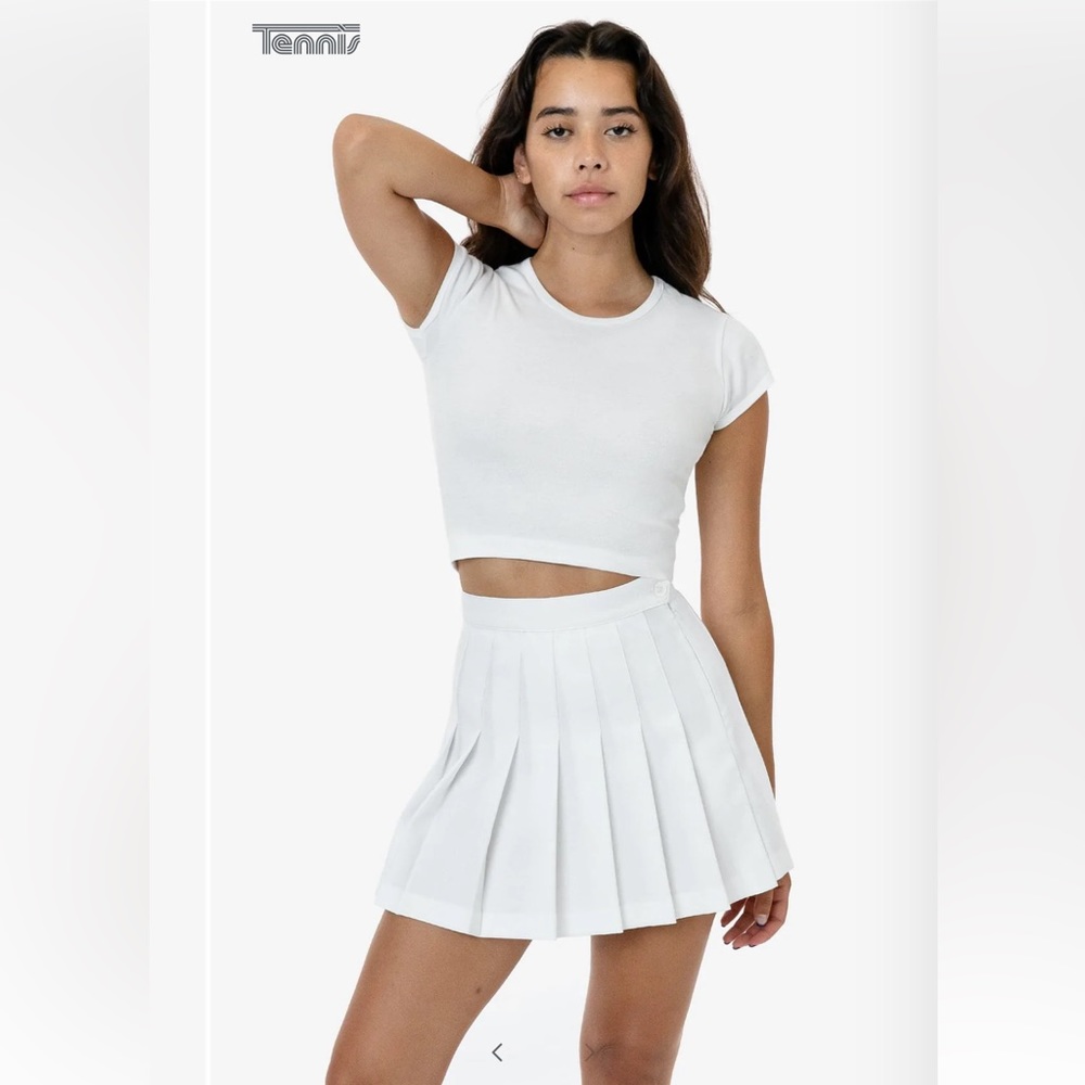 Los Ángeles (LA) Apparel White Tennis Skirt